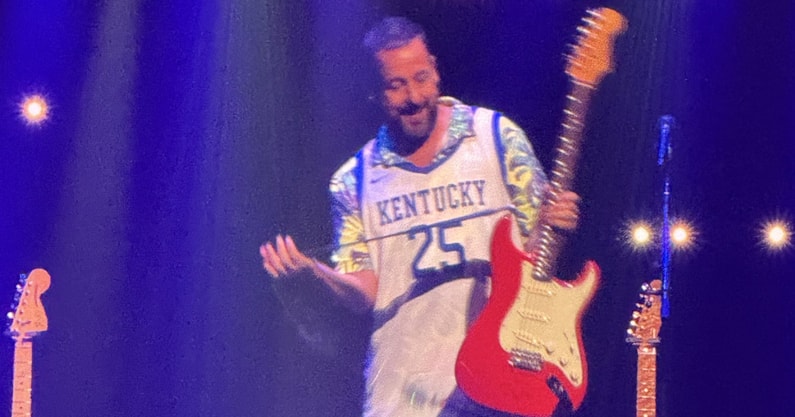 Adam Sandler wears Kentucky jersey at Rupp Arena on You're My Best Fried tour stop - Mario Maitland, Kentucky Sports Radio