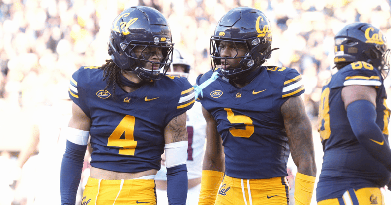 Cal cornerbacks Brent Austin and Hezekiah Masses