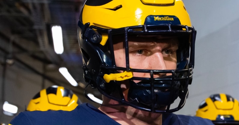 Michigan offensive tackle Evan Link (Mark J. Rebilas)
