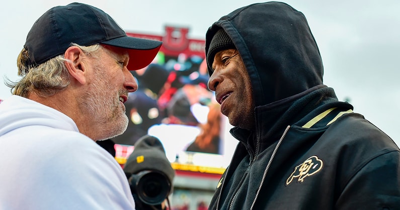 Utah HC Kyle Whittingham, Colorado HC Deion Sanders