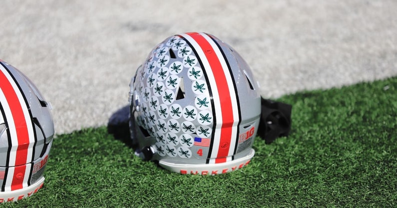 Ohio State helmets by Mick Walker -- Lettermen Row --