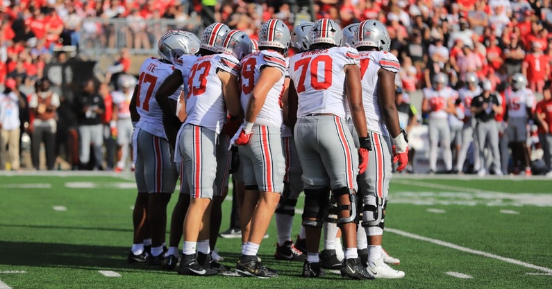 Ohio State offense by Mick Walker -- Lettermen Row --