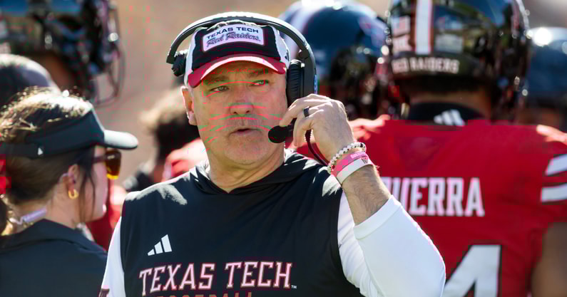 Texas Tech head coach Joey McGuire (Photo by Mark Rebilas/Imagn Images)