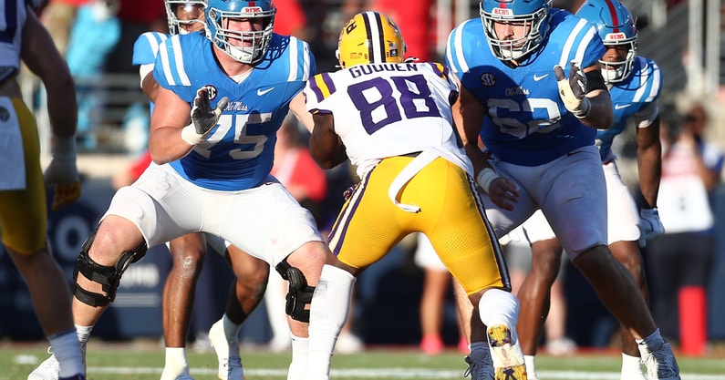 LSU starting DT Bernard Gooden is still battling an injury (Photo: © Petre Thomas-Imagn Images)