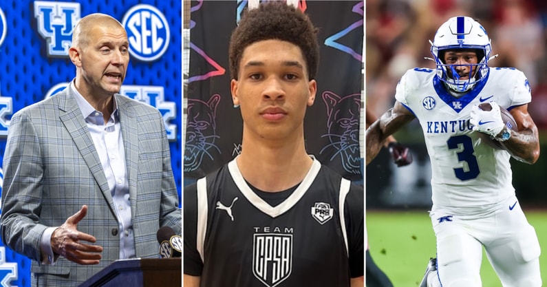 Photos of Mark Pope (left), Josh Irving (middle), and Seth McGowan via Imagn Images and Rivals