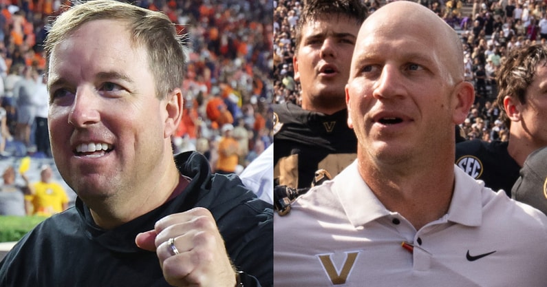 Missouri HC Eli Drinkwitz, Vanderbilt HC Clark Lea