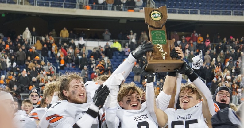 Ironton Football by Mick Walker -- Lettermen Row --