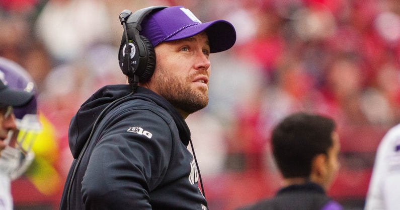 Northwestern coach David Braun vs. Nebraska football