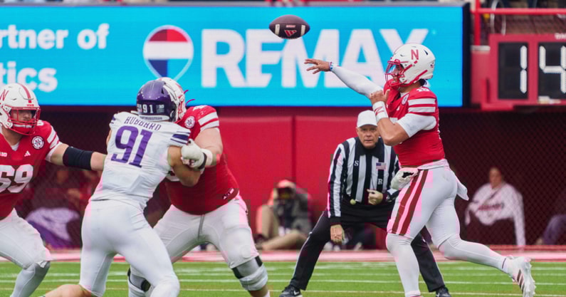 Nebraska football QB Dylan Raiola vs. Northwestern