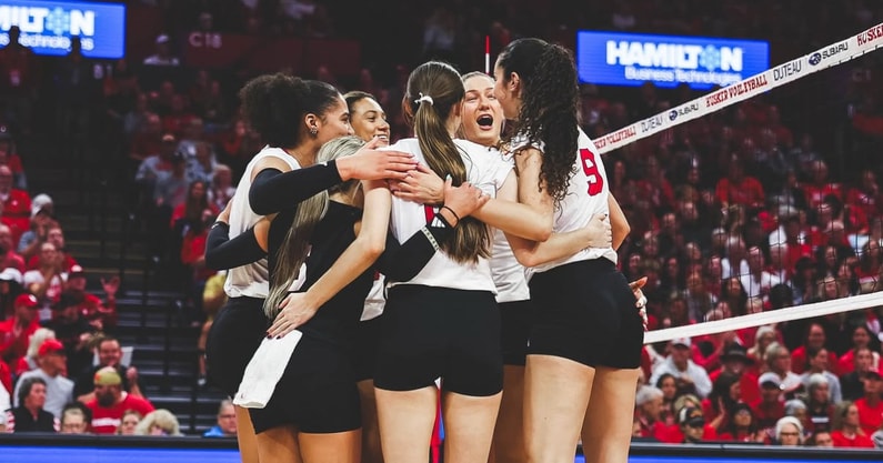 Nebraska volleyball Andi Jackson, Virginia Adriano (Photo by Nebraska Social Media)