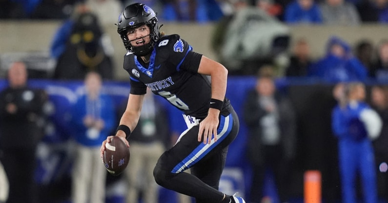Kentucky QB Cutter Boley against Tennessee, via Angelina Alcantar:News Sentinel : USA TODAY NETWORK via Imagn Images