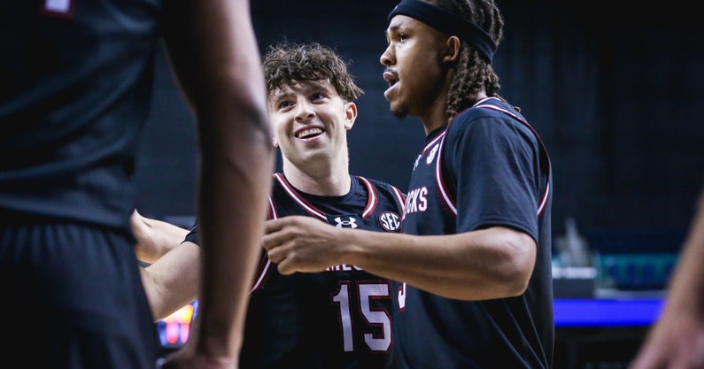 South Carolina guards Meechie Johnson and Eli Ellis. Photo by: Katie Dugan | GamecockCentral