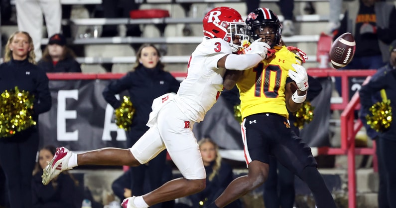 Rutgers Football DB Bo Mascoe against Maryland 2024