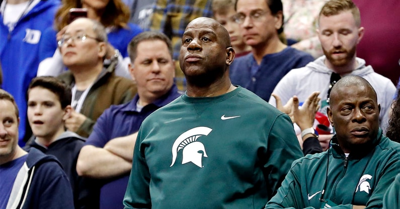 Magic Johnson Michigan State football