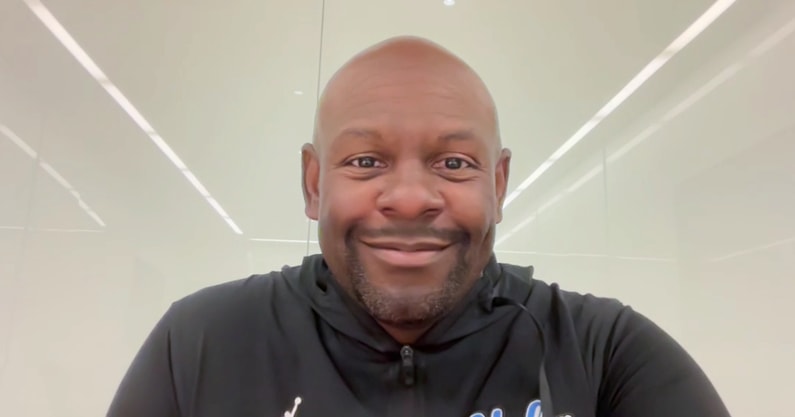 UCLA interim head coach Tim Skipper talks with reporters via zoom on Oct. 27, 2025