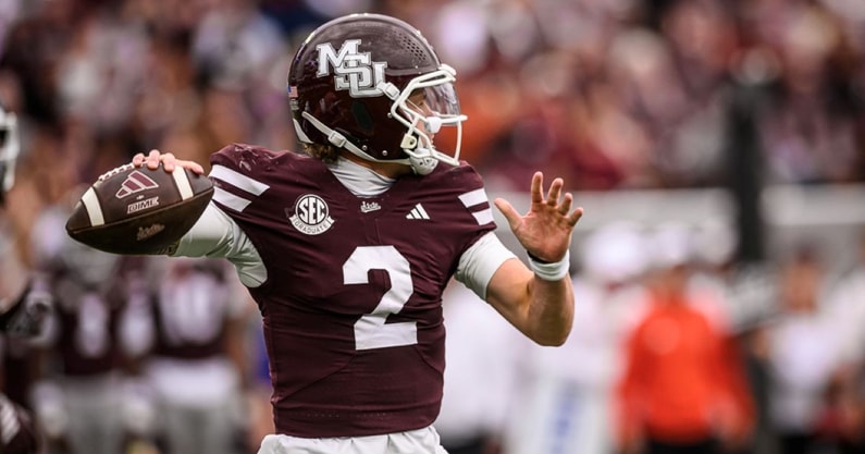 Mississippi State QB Blake Shapen (Photo by Jared Thomas, Maroon and White Daily)
