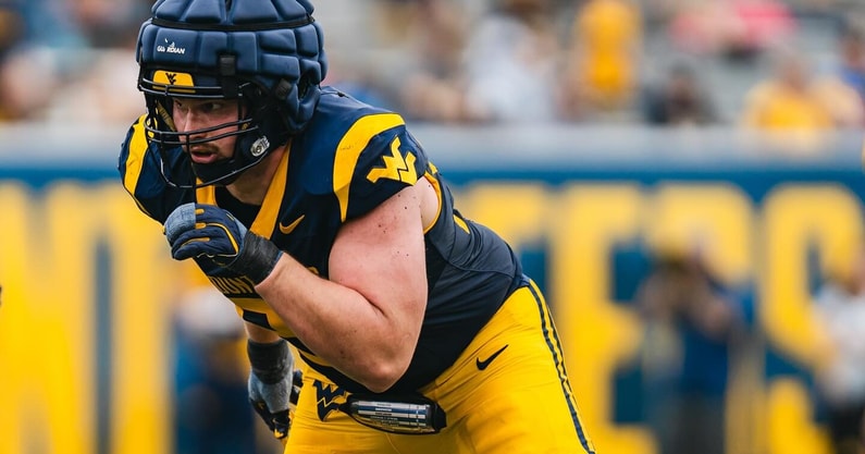 West Virginia defensive lineman Edward Vesterinen