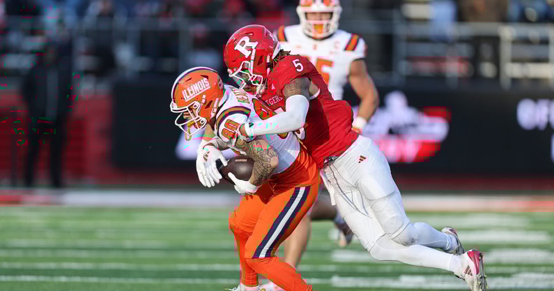 Rutgers safety Kaj Sanders against Illinois 2024