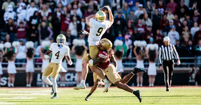 Notre Dame TE Eli Raridon Boston College