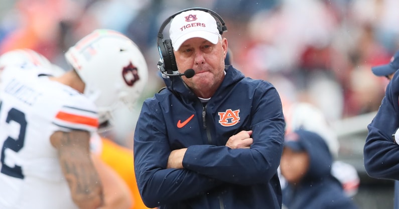 Will Auburn's head coaching search cross paths with LSU Football's search? (Hugh Freeze (Photo by USA Today)