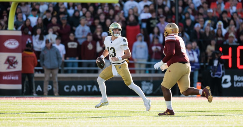 Notre Dame QB CJ Carr Boston College PFF