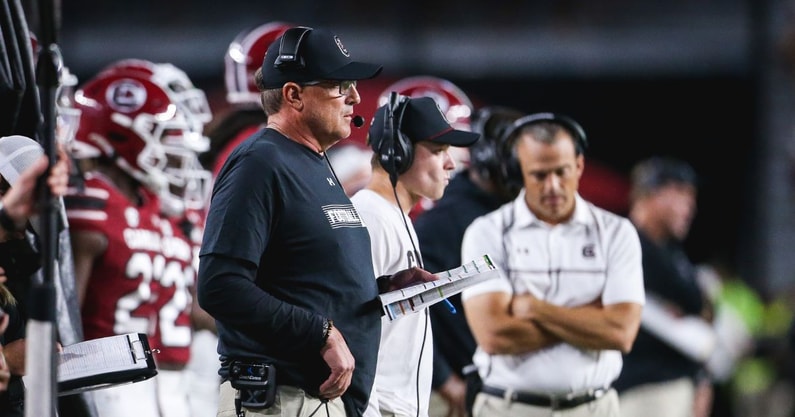 south carolina gamecocks coach shane beamer and mike shula