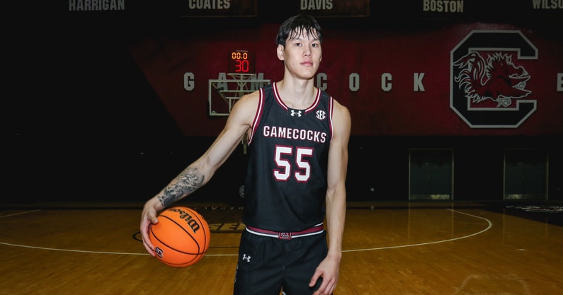 South Carolina guard Mike Sharavjamts. Photo by: Katie Dugan | GamecockCentral