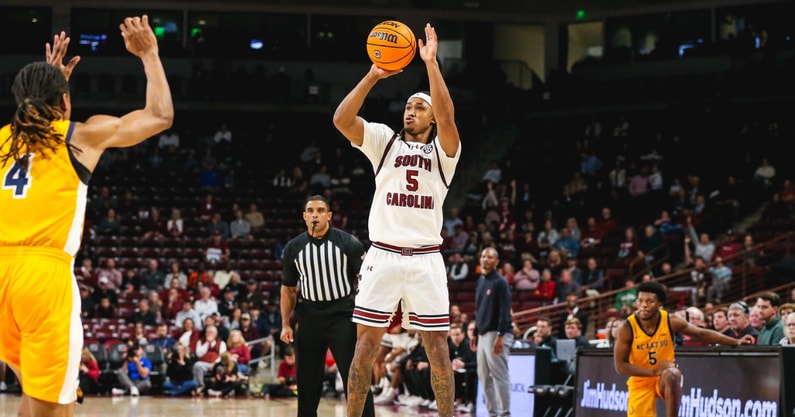 South Carolina basketball senior guard Meechie Johnson. Photo by: Katie Dugan | GamecockCentral