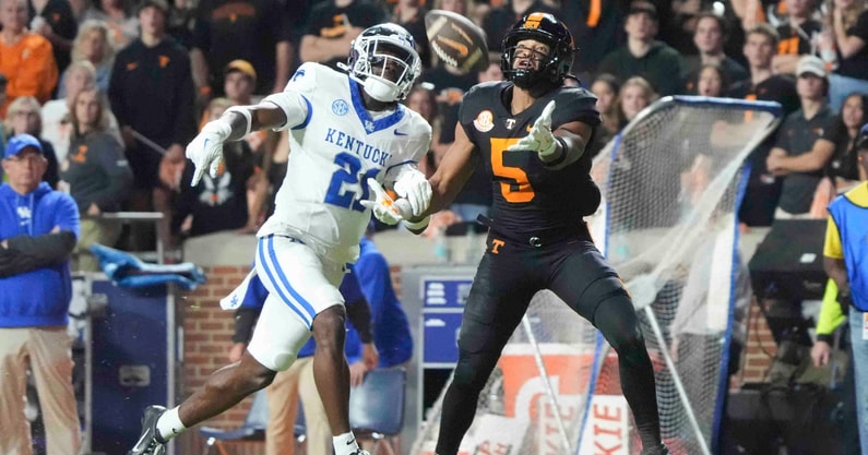 Kentucky CB Nasir Addison vs. Tennessee in 2024, via Caitie McMekin:USA TODAY Network via Imagn Images