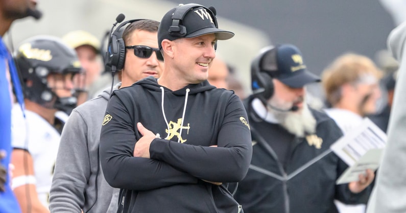 Wake Forest coach Jake Dickert