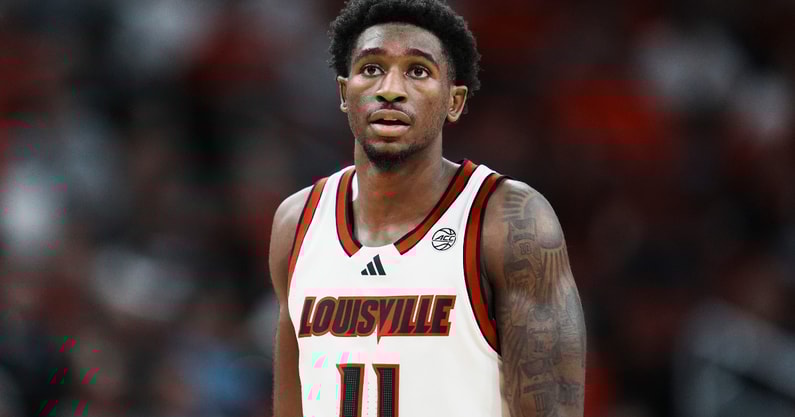 Louisville Cardinals guard Kobe Rodgers (11) during the game against South Carolina State at the KFC Yum! Center in Louisville, Kentucky Monday night, Nov. 3, 2025.