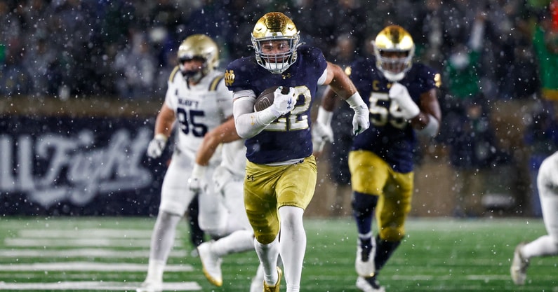 Notre Dame RB Aneyas Williams Navy