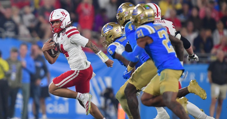 Nebraska football quarterback TJ Lateef vs. UCLA
