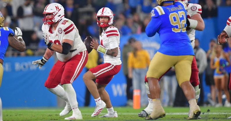 Nebraska football quarterback TJ Lateef vs. UCLA