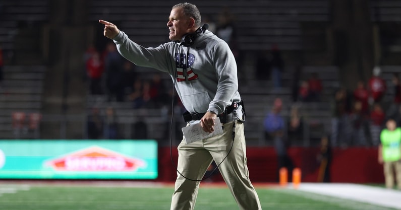 Rutgers Football Head Coach Greg Schiano versus Maryland 2025
