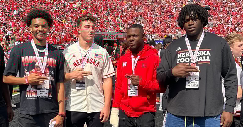 Nebraska commits Trae Taylor, Luke Sorensen, Jamal Rule, and Claude Mpouma