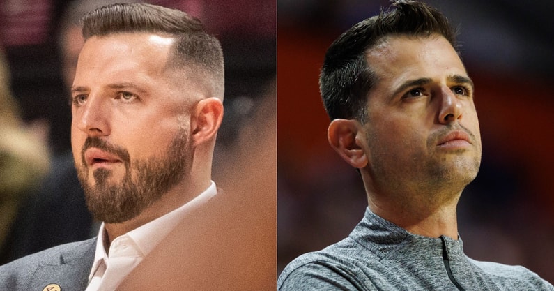 Florida State HC Luke Loucks, Florida HC Todd Golden