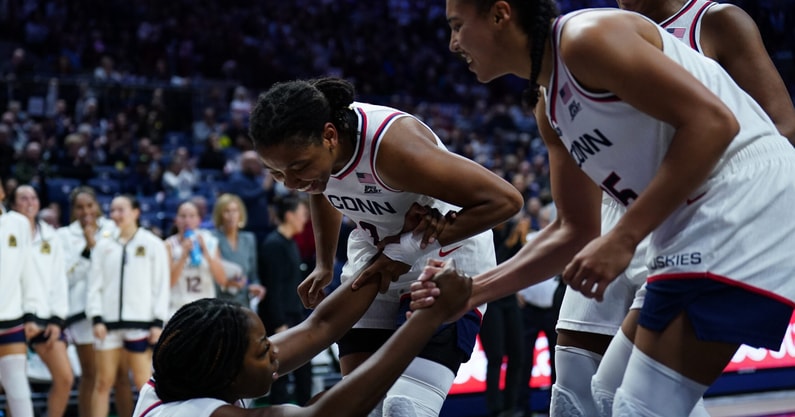 UConn Celebrates a play