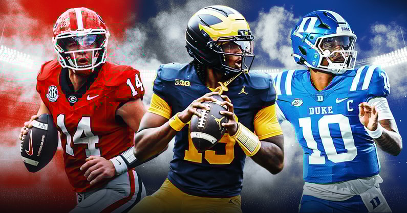 Gunner Stockton, Bryce Underwood and Darian Mensah afi