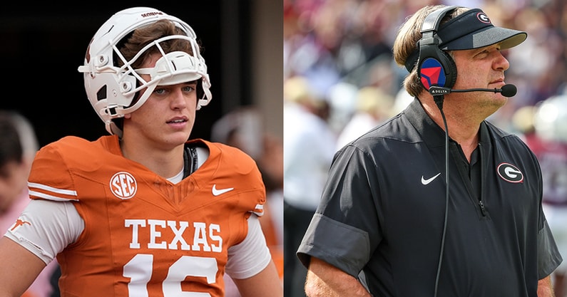 Texas QB Arch Manning, Georgia HC Kirby Smart