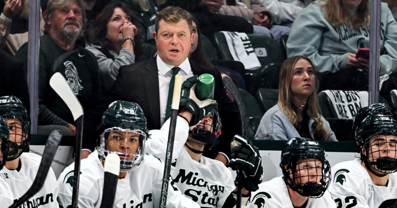 Michigan State HC Adam Nightingale photo by Nick King/USA TODAY Sports