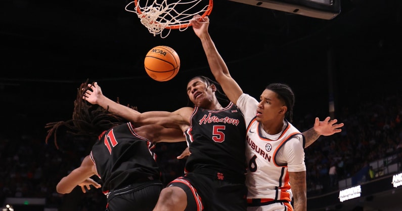 Auburn G Elyjah Freeman, Houston Fs Chris Cenac and Joseph Tugler
