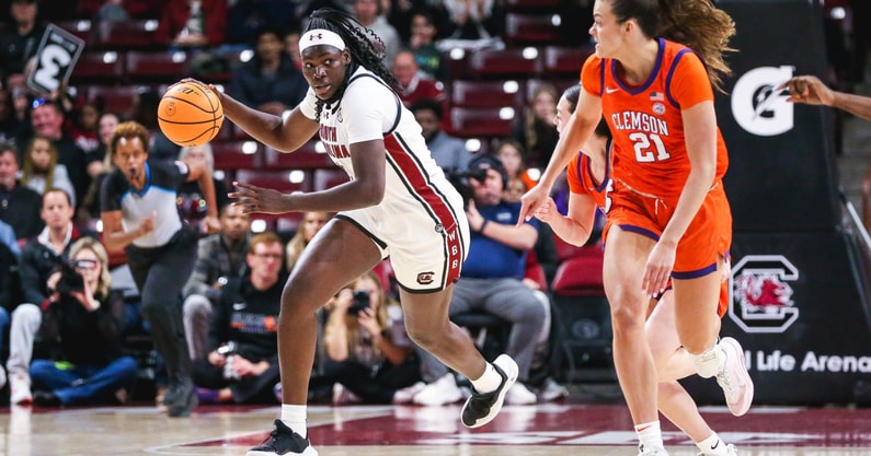 South Carolina women's basketball post player Madina Okot. Photo by: Katie Dugan | GamecockCentral