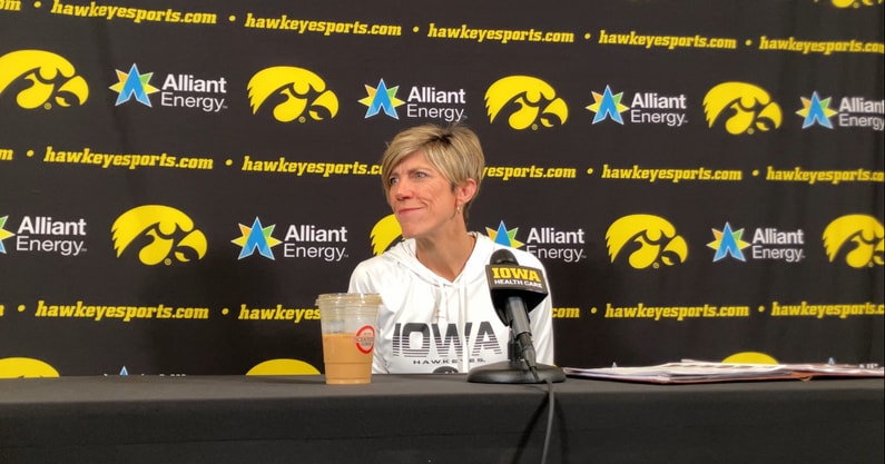 Jan Jensen met with the media on Monday morning. (Photo by Kyle Huesmann)