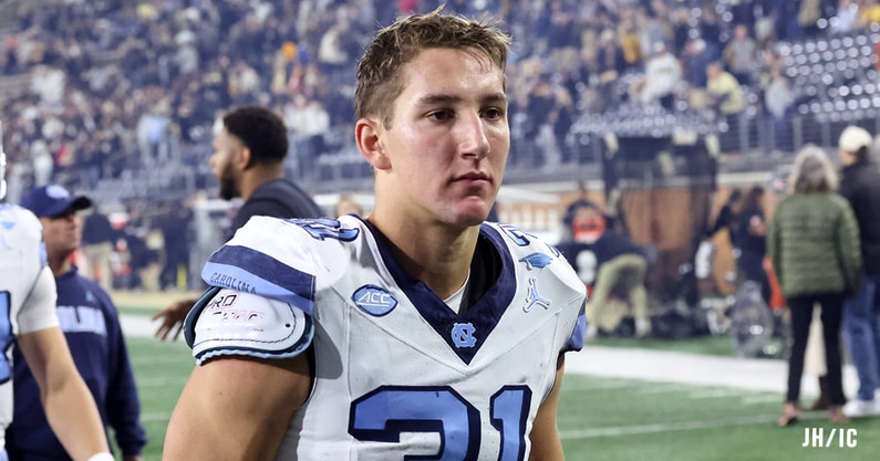 UNC safety Will Hardy after the loss at Wake Forest.