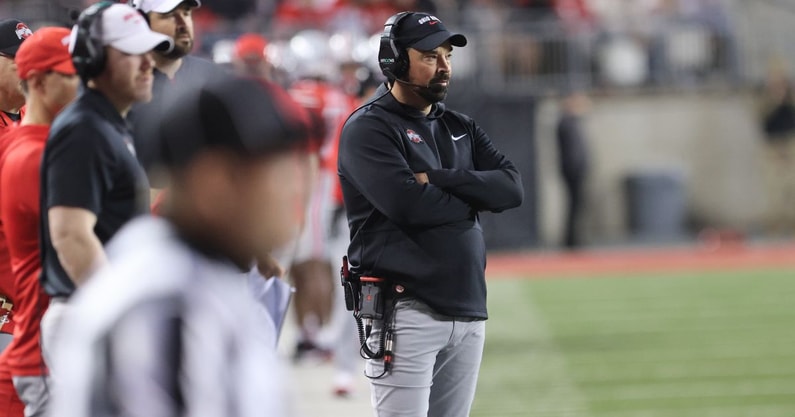 Ohio State HC Ryan Day by Birm -- Lettermen Row