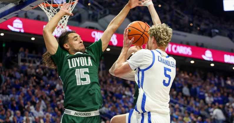 Kentucky guard Collin Chandler vs. Loyola Maryland (Photo by Mont Dawson, Kentucky Sports Radio)