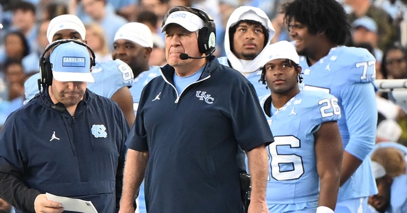UNC coach Bill Belichick during the loss to Duke.