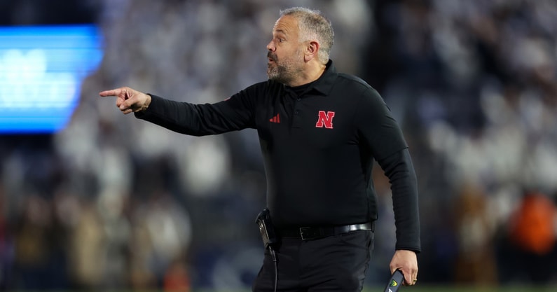 Nebraska football coach Matt Rhule against Penn State