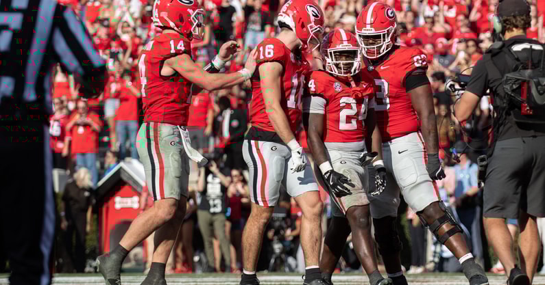 Celebrating a TD vs Charlotte